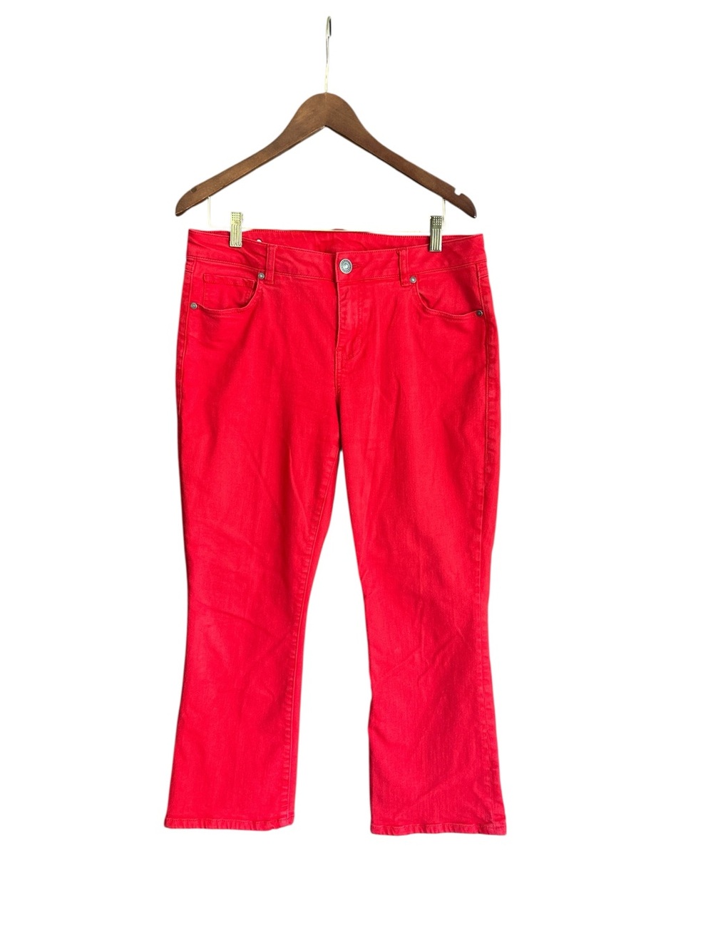 Cabi Kick Back Kick Flare #6496 Red Size 10